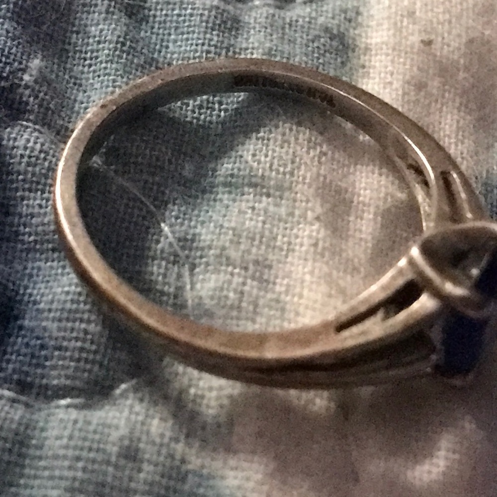 Sterling silver blue ring - Picture 3 of 4